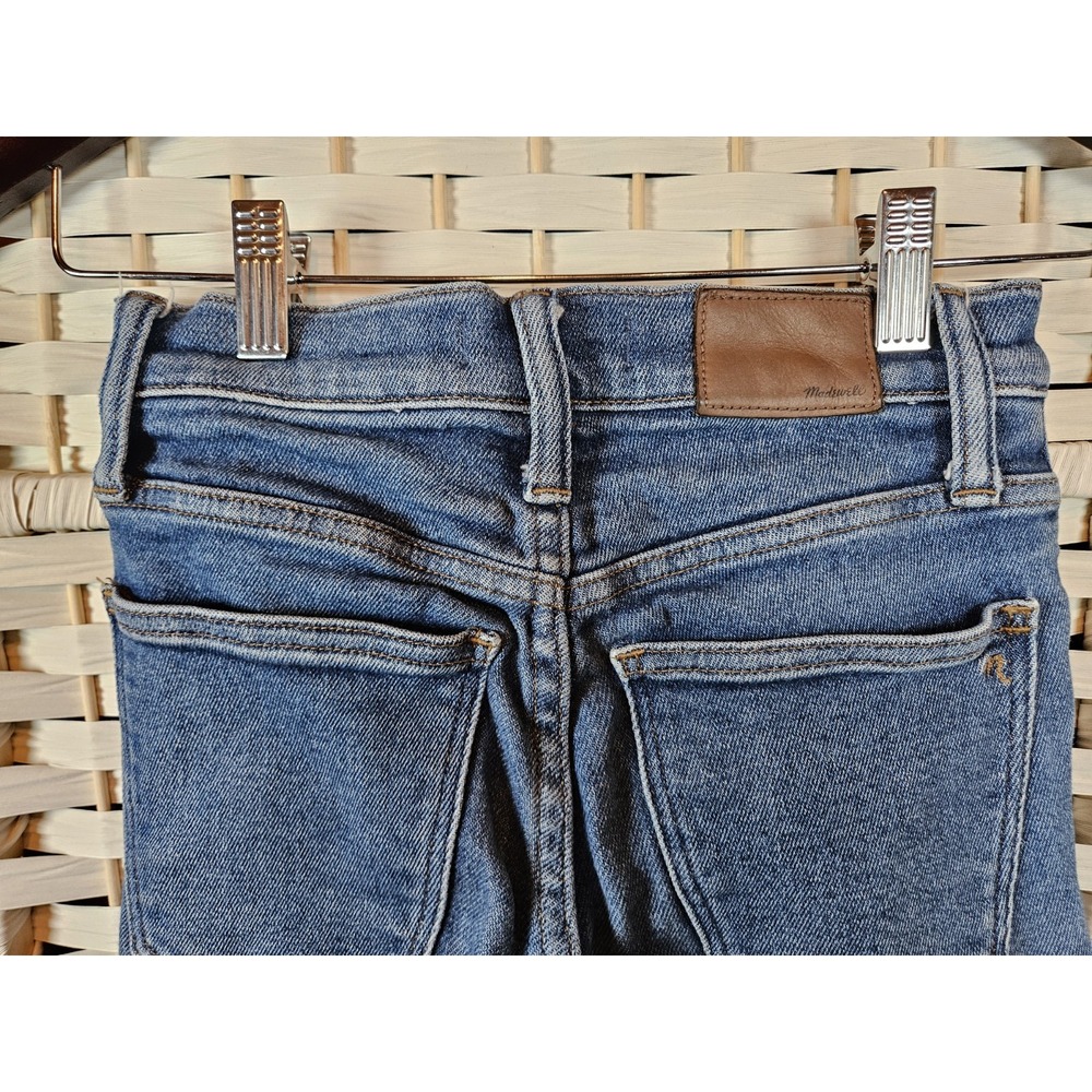 Madewell Jeans Women's Size 24 Blue Cali Demi Boot Raw Hem Casual Western *flaw* - Picture 6 of 12